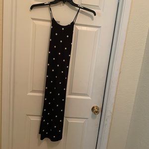 Cute spaghetti strap black poc a dot dress